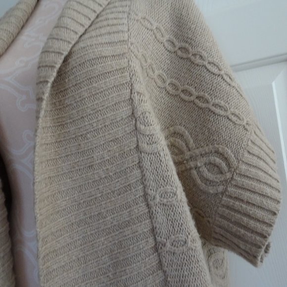 Coldwater Creek Size L 14-16 Tan Bolero/Cardigan/Sweater/Shrug/Jacket - Picture 4 of 9